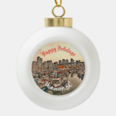 Kerstversiering uit Vancouver, BC Keramische Bal Ornament (Voorkant)