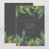 Kerstversiering Uitnodiging (Voorkant / Achterkant)