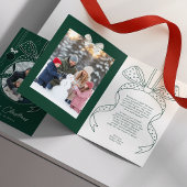 Kerstversiering Uniek lint Bow Twee foto's Kaart