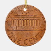 kerstversiering van 1 cent keramisch ornament (Voorkant)