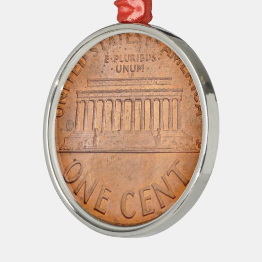 kerstversiering van 1 cent metalen ornament (Links)