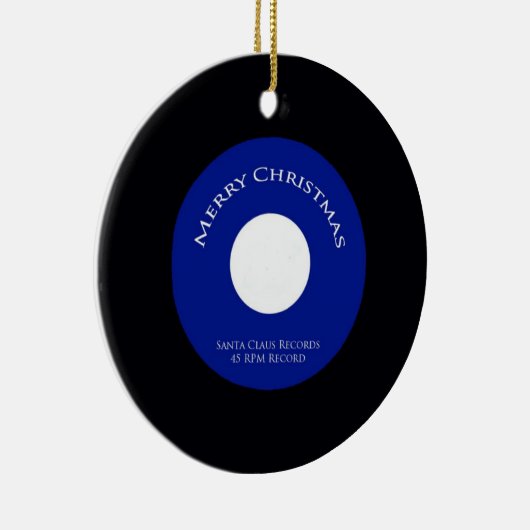 kerstversiering van 45 rpm keramisch ornament (Rechts)