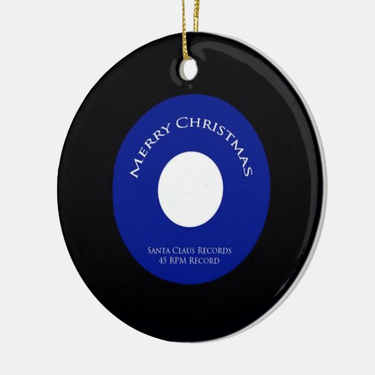 kerstversiering van 45 rpm keramisch ornament (Links)