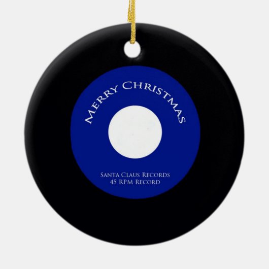 kerstversiering van 45 rpm keramisch ornament (Achterkant)
