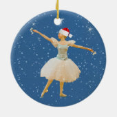 kerstversiering van Ballet Dancer Keramisch Ornament (Achterkant)