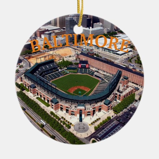 kerstversiering van Baltimore Panoramic Keramisch Ornament (Voorkant)