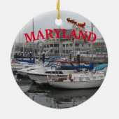 kerstversiering van Baltimore Panoramic Keramisch Ornament (Achterkant)