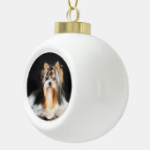 kerstversiering van Biewer Terrier Keramische Bal Ornament (Rechts)