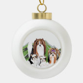 kerstversiering van Biewer Terrier Keramische Bal Ornament (Voorkant)