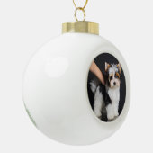 kerstversiering van Biewer Terrier Keramische Bal Ornament (Links)