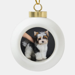 kerstversiering van Biewer Terrier Keramische Bal Ornament