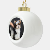 kerstversiering van Biewer Terrier Keramische Bal Ornament (Rechts)