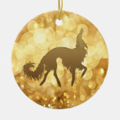 kerstversiering van Borzoi Keramisch Ornament (Voorkant)