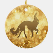 kerstversiering van Borzoi Keramisch Ornament (Achterkant)