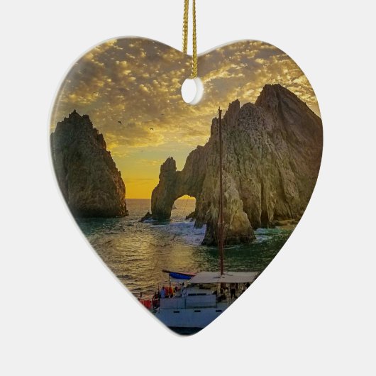 Kerstversiering van Cabo San Lucas met datum Keramisch Ornament (Rechts)