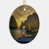 Kerstversiering van Cabo San Lucas met datum Keramisch Ornament (Rechts)