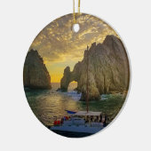Kerstversiering van Cabo San Lucas met datum Keramisch Ornament (Links)
