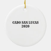 Kerstversiering van Cabo San Lucas met datum Keramisch Ornament (Achterkant)