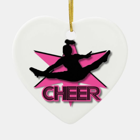 kerstversiering van Cheerleader Keramisch Ornament (Voorkant)