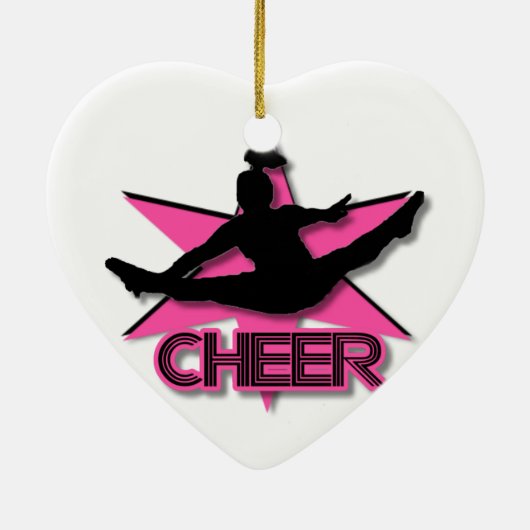 kerstversiering van Cheerleader Keramisch Ornament (Achterkant)