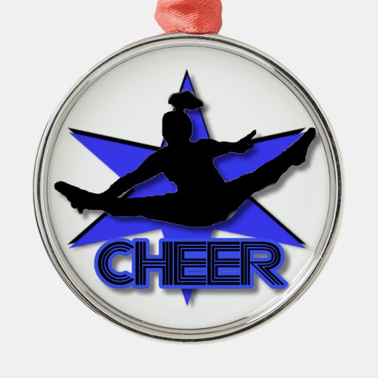 kerstversiering van Cheerleader Metalen Ornament (Voorkant)