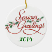 kerstversiering van de aangepaste leraar keramisch ornament (Voorkant)