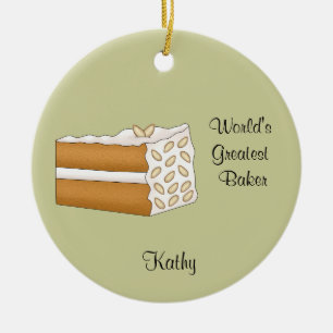 Kerstversiering van de amandelkaken keramisch ornament