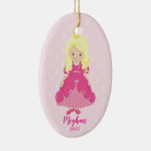  kerstversiering van de Blonde Princess Keramisch Ornament (Rechts)