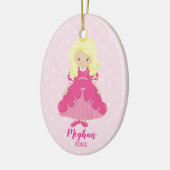 kerstversiering van de Blonde Princess Keramisch Ornament (Links)