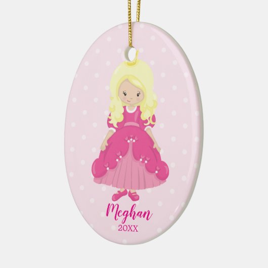  kerstversiering van de Blonde Princess Keramisch Ornament (Links)