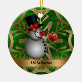 Kerstversiering van de deelstaat Oklahoma Keramisch Ornament