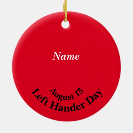 Kerstversiering van de linkerkerst keramisch ornament (Achterkant)