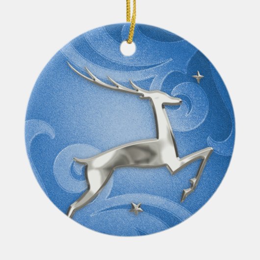 kerstversiering van de luaping Deer Keramisch Ornament (Voorkant)