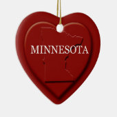kerstversiering van de Minnesota Heart Map Keramisch Ornament (Rechts)