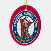 kerstversiering van de nationale garde van Minneso Keramisch Ornament (Rechts)