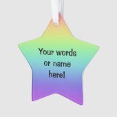  kerstversiering van de regenboogster ornament (voorkant)