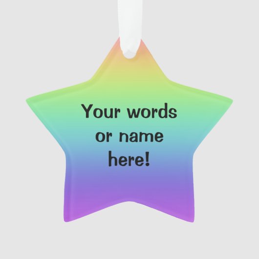  kerstversiering van de regenboogster ornament (voorkant)