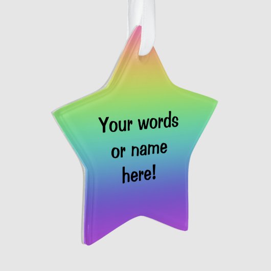  kerstversiering van de regenboogster ornament (voorkant)