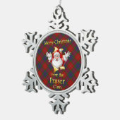 Kerstversiering van de Schotse clan Fraser Tin Sneeuwvlok Ornament (Rechts)