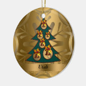 kerstversiering van de staat Utah Keramisch Ornament (Links)