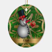 kerstversiering van de staat Utah Keramisch Ornament (Links)