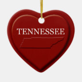 kerstversiering van de Tennessee Heart Map Keramisch Ornament (Voorkant)
