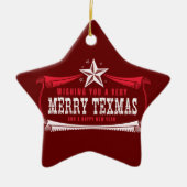 kerstversiering van de Texas Star Keramisch Ornament (Voorkant)