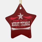 kerstversiering van de Texas Star Keramisch Ornament (Links)