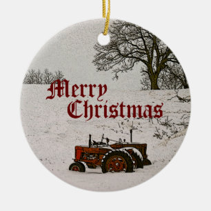 Kerstversiering van de Tractor Keramisch Ornament