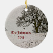 Kerstversiering van de Tractor Keramisch Ornament (Achterkant)