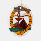 Kerstversiering van de Unitaire Universalist Keramisch Ornament (Rechts)
