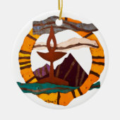 Kerstversiering van de Unitaire Universalist Keramisch Ornament (Voorkant)