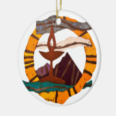 Kerstversiering van de Unitaire Universalist Keramisch Ornament (Links)