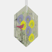  kerstversiering van de vogelgriep rond de vogelko glas ornament (Voorkant Rechts)